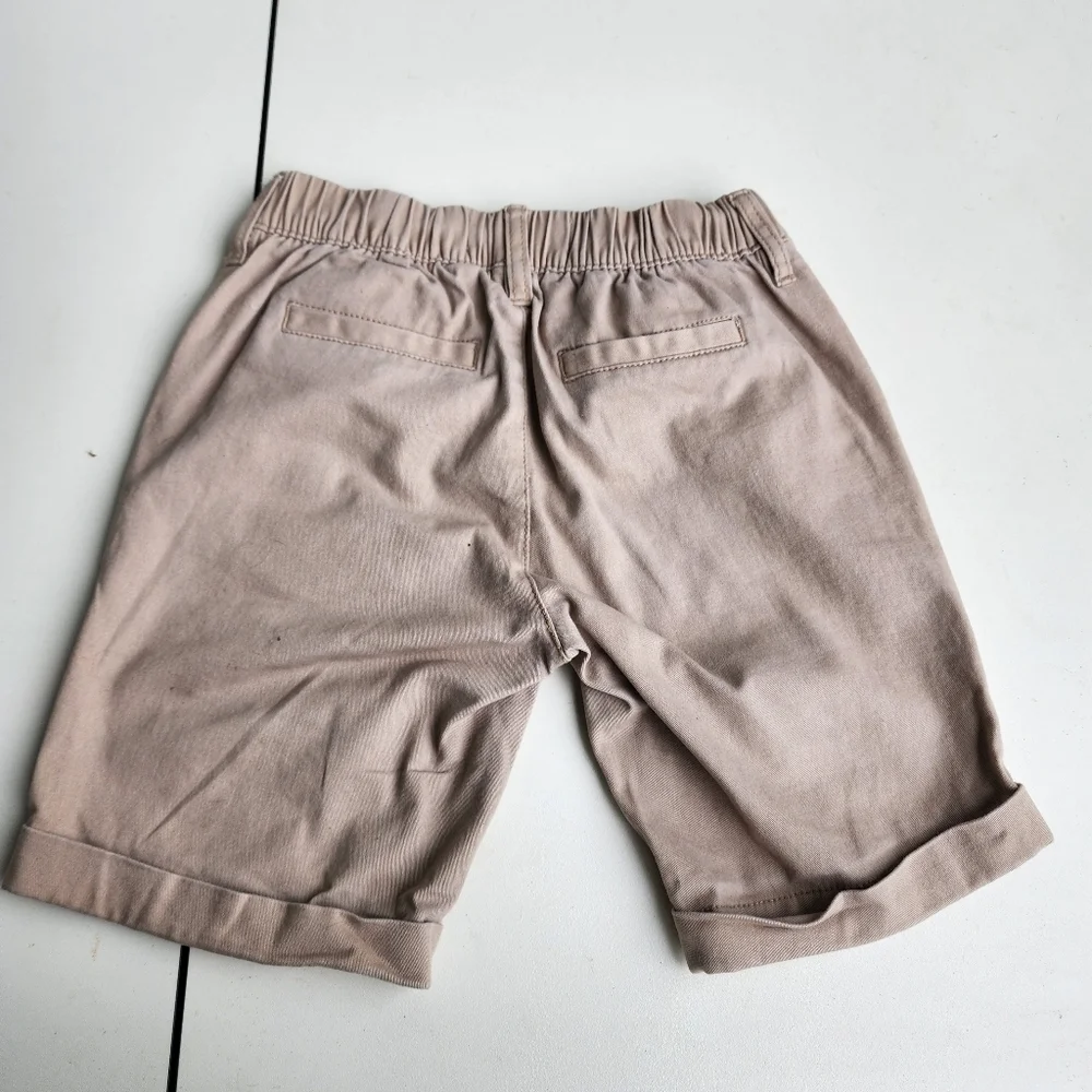 Lot Of 2 Old Navy Girls Bermuda Uniform Shorts Khaki Tan Beige Elastic Waist M 8